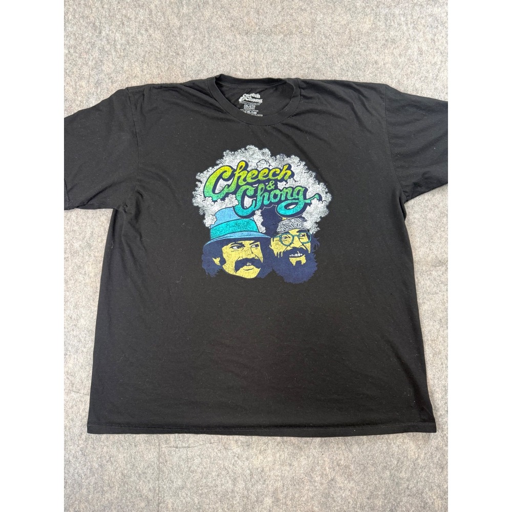 Cheech & Chong T Shirt Mens 2XL Black Cotton Graphic Tee Comedy Stoner Classic